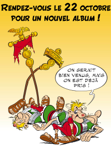 Image du site officiel d'Astérix sur le nouveau tome L'anniversaire d'Astérix, le livre d'or