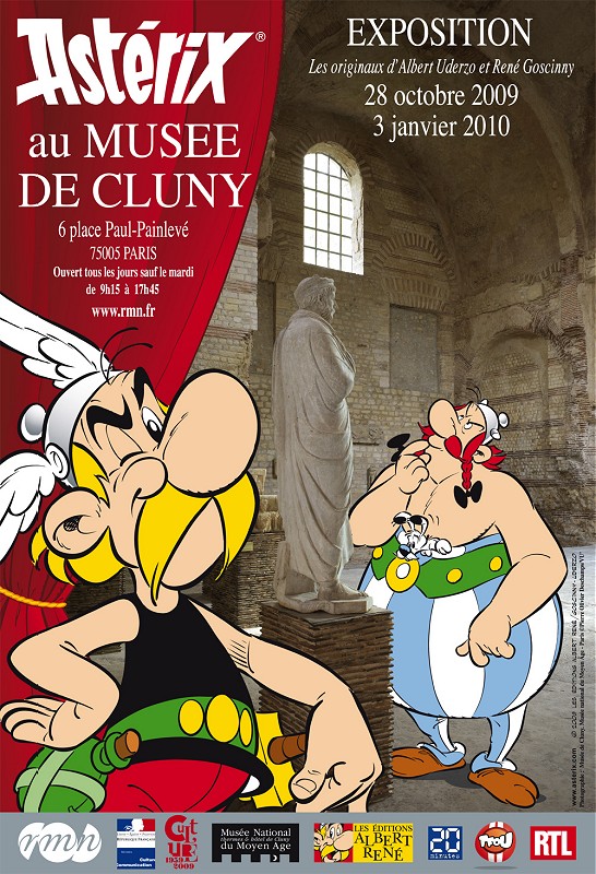 Affiche de l'exposition des 50 ans d'Astérix à Cluny