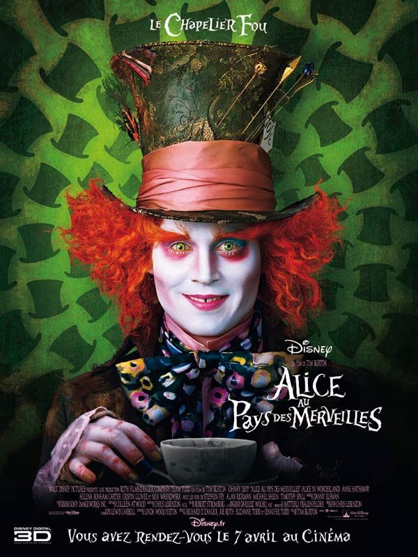 Affiche du film Alice au pays des merveilles de Tim Burton