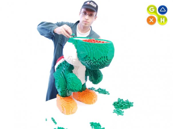 Construction du lego Yoshi