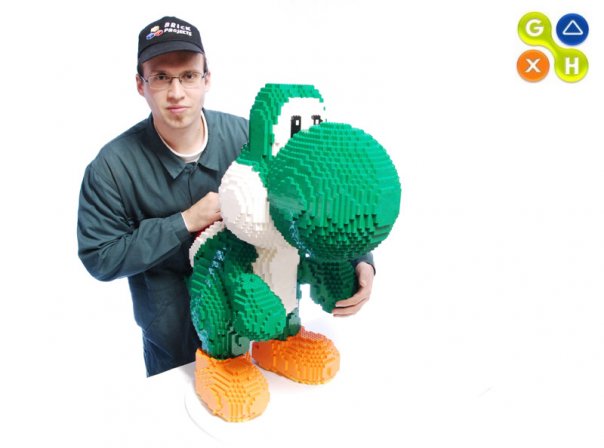 Construction du lego Yoshi