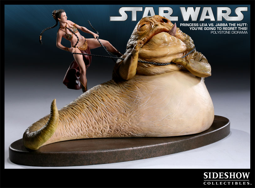 Figurine Sideshow Collectibles Princess leia vs Jabba (La guerre des Etoiles)