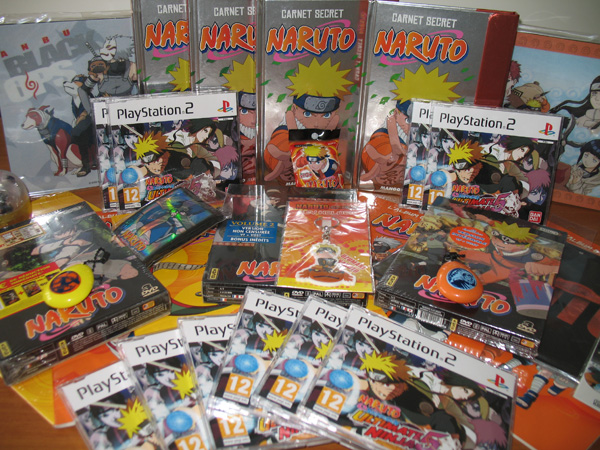 Lots du concours Naruto organisé par Kana