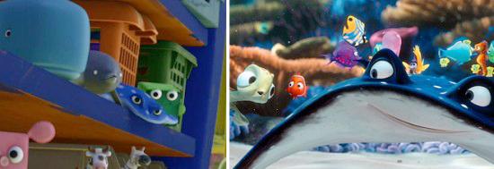 Un des jouets représente Ray le professeur de Nemo