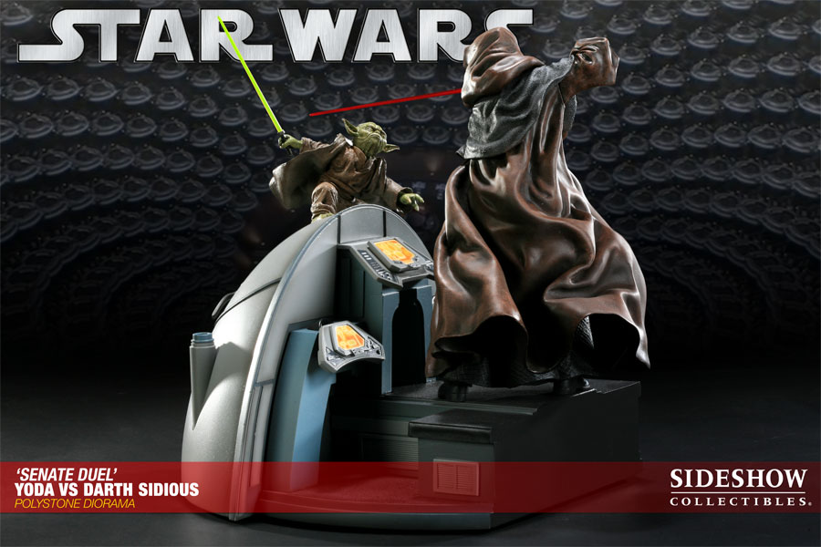 Duorama Sideshow Collectibles Star Wars Yoda vs Empereur