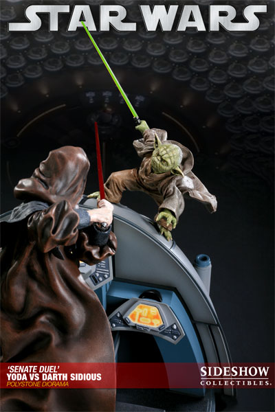 Duorama Sideshow Collectibles Star Wars Yoda vs Empereur