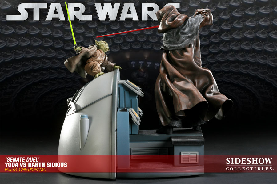 Duorama Sideshow Collectibles Star Wars Yoda vs Empereur