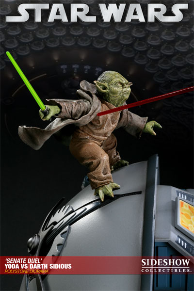 Duorama Sideshow Collectibles Star Wars Yoda vs Empereur