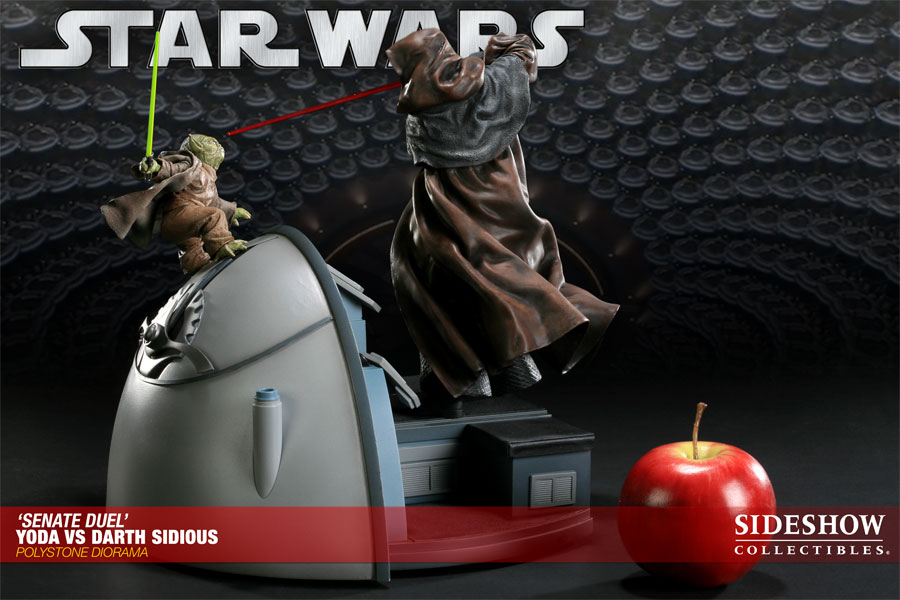 Duorama Sideshow Collectibles Star Wars Yoda vs Empereur