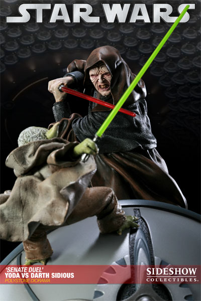 Duorama Sideshow Collectibles Star Wars Yoda vs Empereur