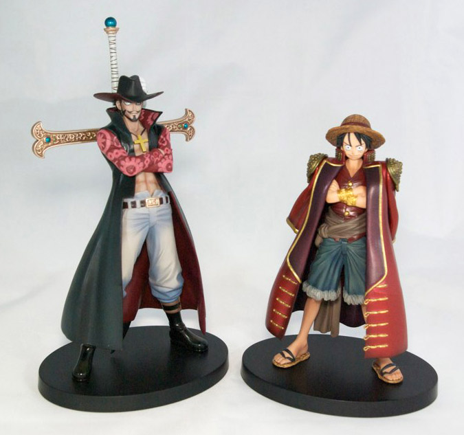 One Piece - Figurines Mihawk et Luffy, collection Grandline Men Vol.3