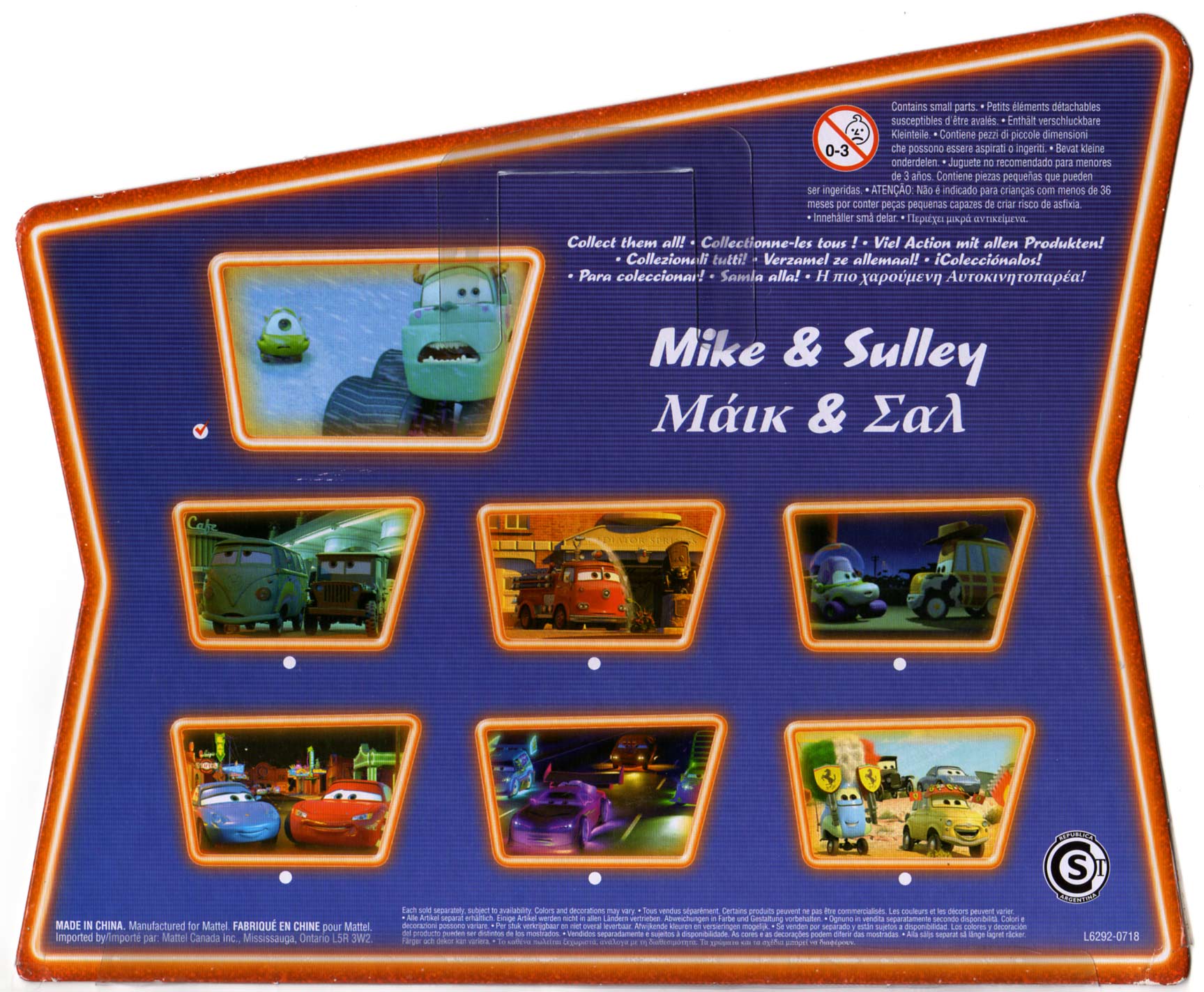 Mattel : Cars Supercharged - Bob & Sully - Packaging