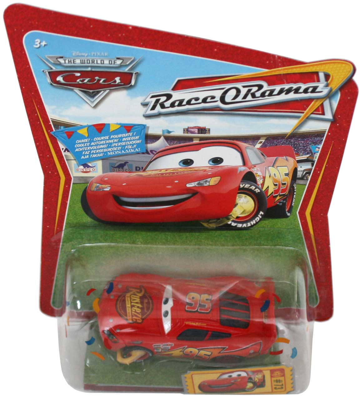 Mattel : Race O Rama - Jaune N°073 - Flash McQueen avec sabot