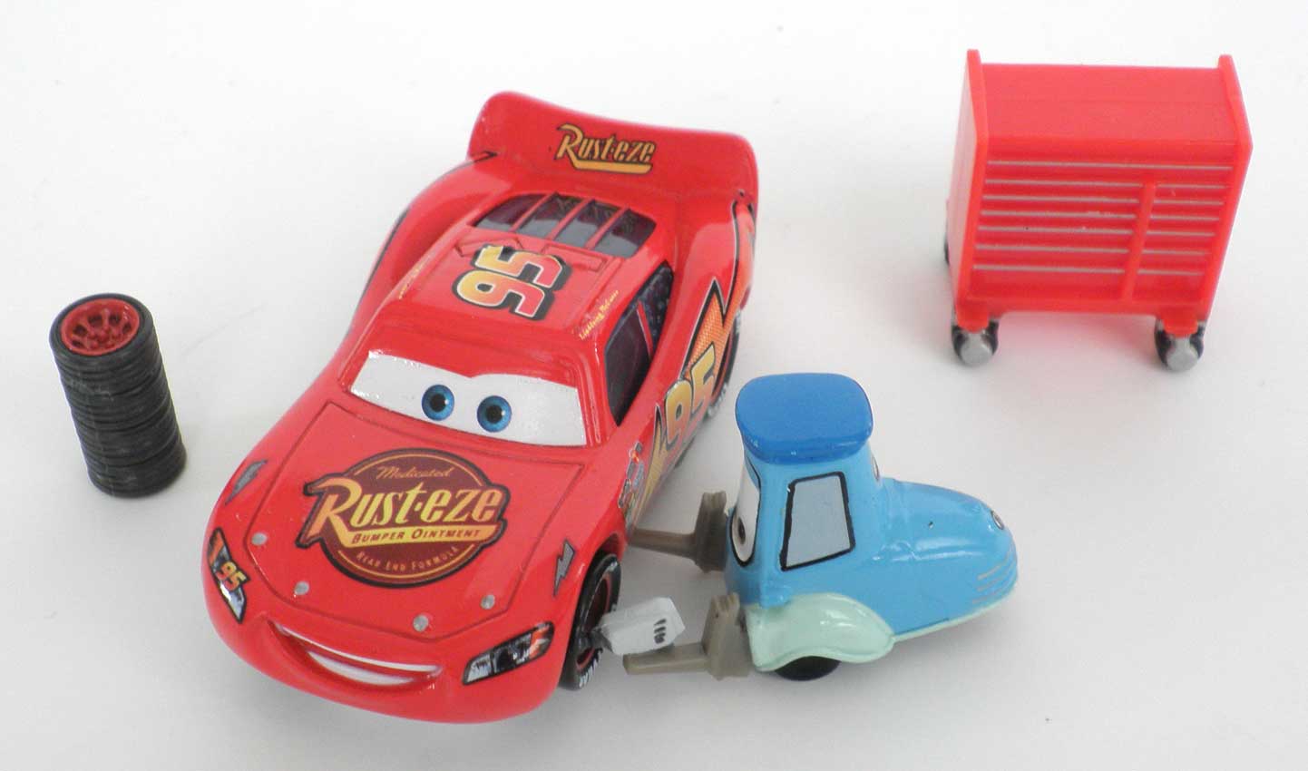 Mattel : Race O Rama – Bleu clair N°034 - Guido avec pistolet