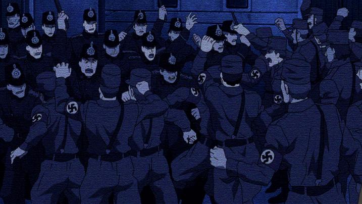 Une image des armées nazies dans le film Conqueror of Shamballah (Fullmetal Alchemist)