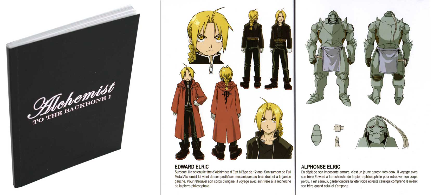 Model sheet extrait du livret d’information - Fullmetal Alchemist Box DVD collector 1 (Dybex - 2008)