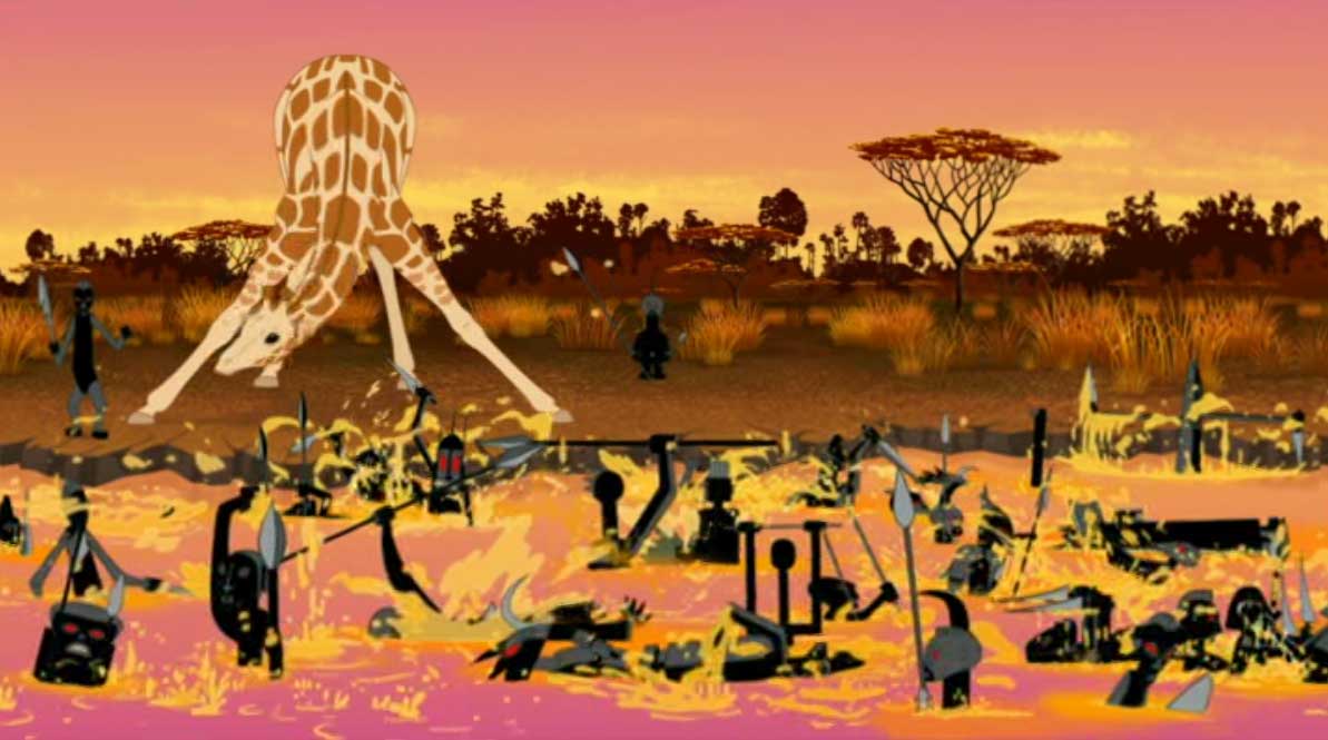 Histoire 3 : Kirikou et la girafe (Kirikou et les bêtes sauvages)