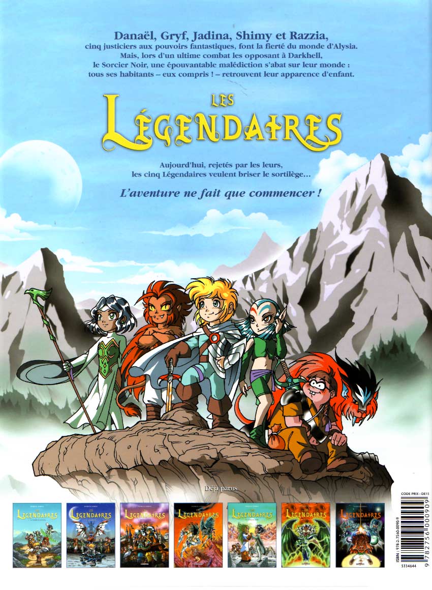 Les Légendaires Tome 05 : Cœur du passé (couverture dos)