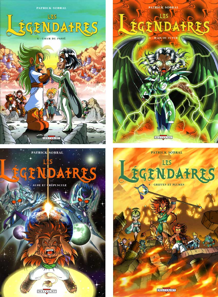 Couvertures des Légendaires tomes 5 à 8