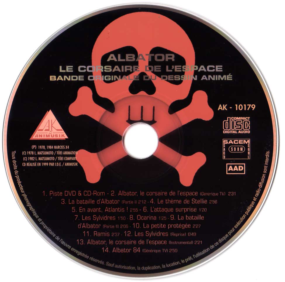 CD de la Bande Originale d’Albator 78 (CD Audio et Vidéo)