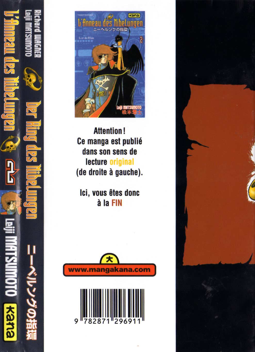 Tome 2 : L’Or du Rhin (l’Anneau des Nibelungen) - Couverture dos