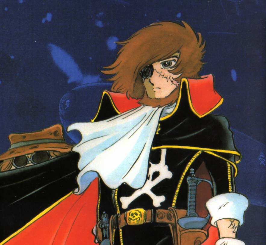 Great Harlock a le même visage que son fils Albator, la seule différence est qu'il porte la barbe.