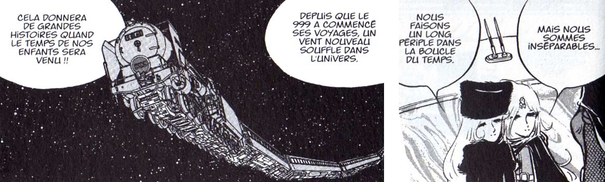 Lorsqu'elles étaient enfants, Emeraldas et Maetel voyageaient ensemble à bord du Galaxy Express 999