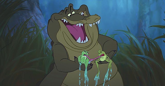 Louis est d'une aide précieuse pour guider les deux grenouilles