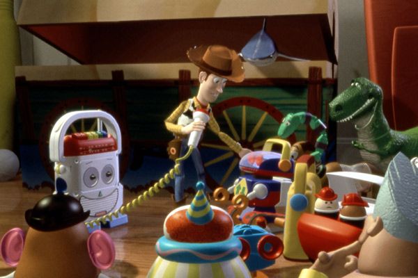 Woody est admiré par tous les jouets