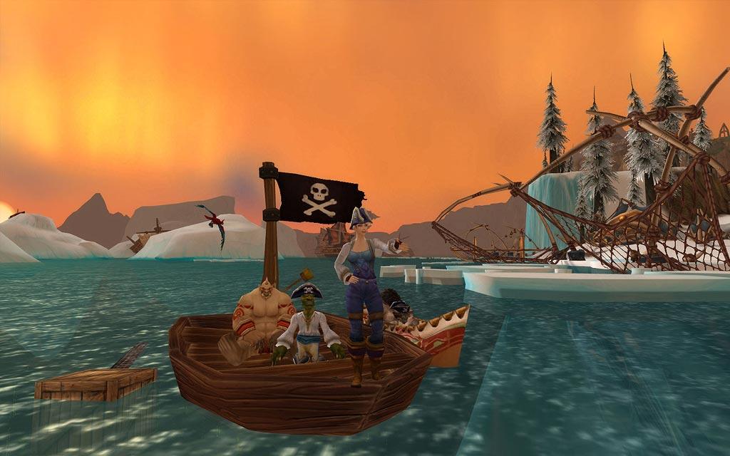 Screenshot of the day d'une humaine jouant au pirate (world of warcraft)