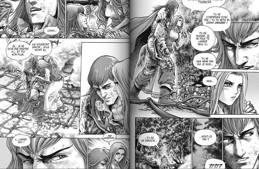 Premières pages du manga La chasse au dragon (trilogie du puits solaire)