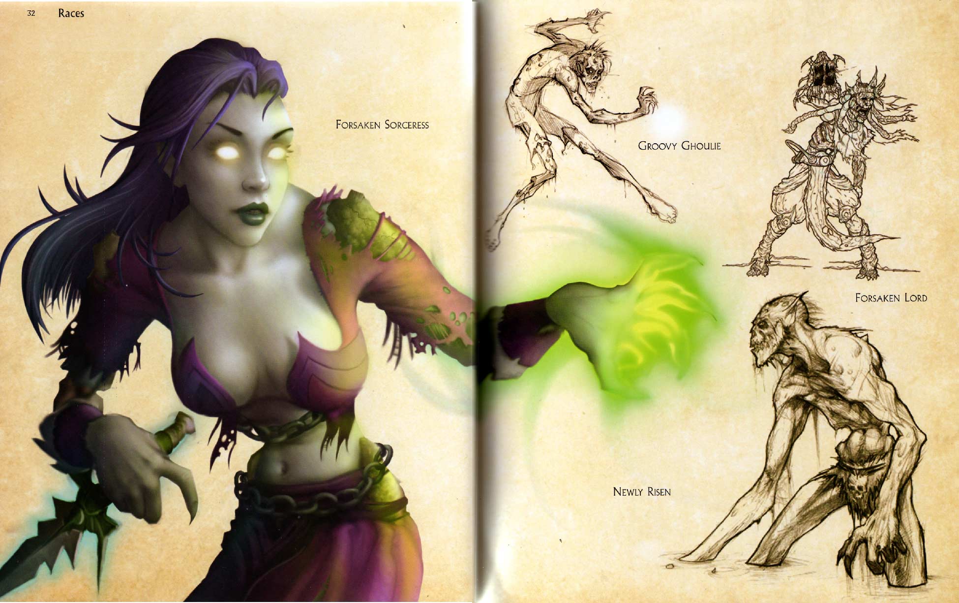 Page 32 et 33 de l'art book : The Art of World of Warcraft