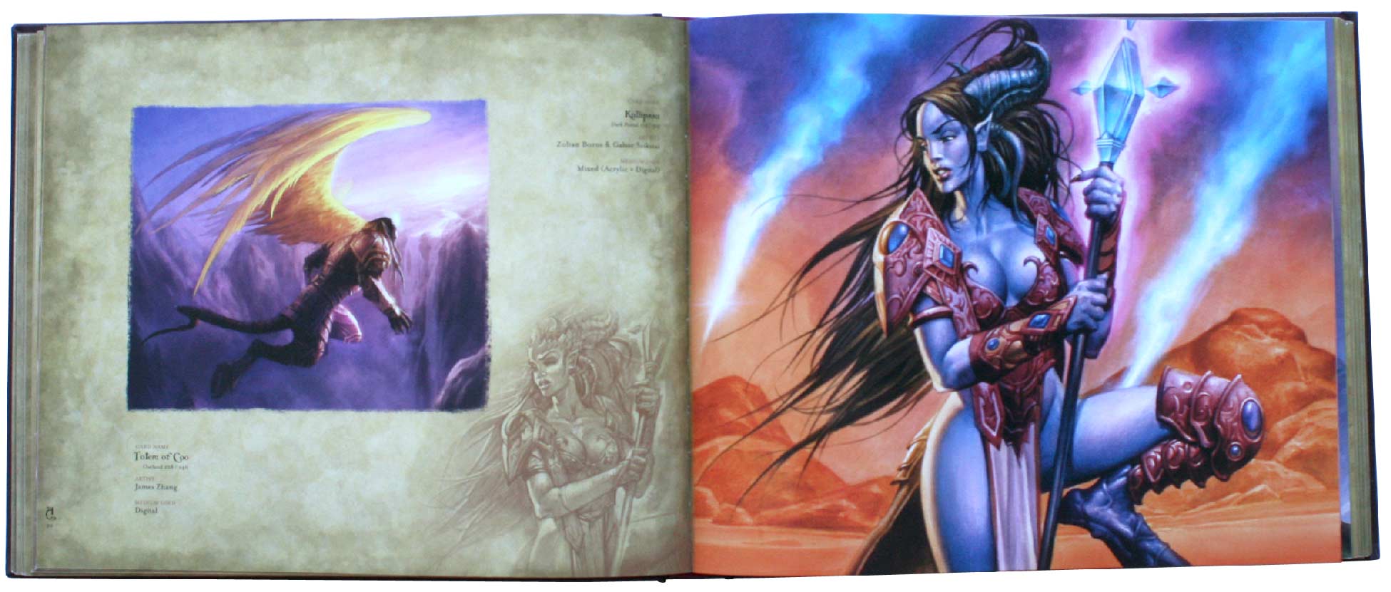page 90 et 91 de l'art book : The Art of the Trading Card Game (World of Wacraft)