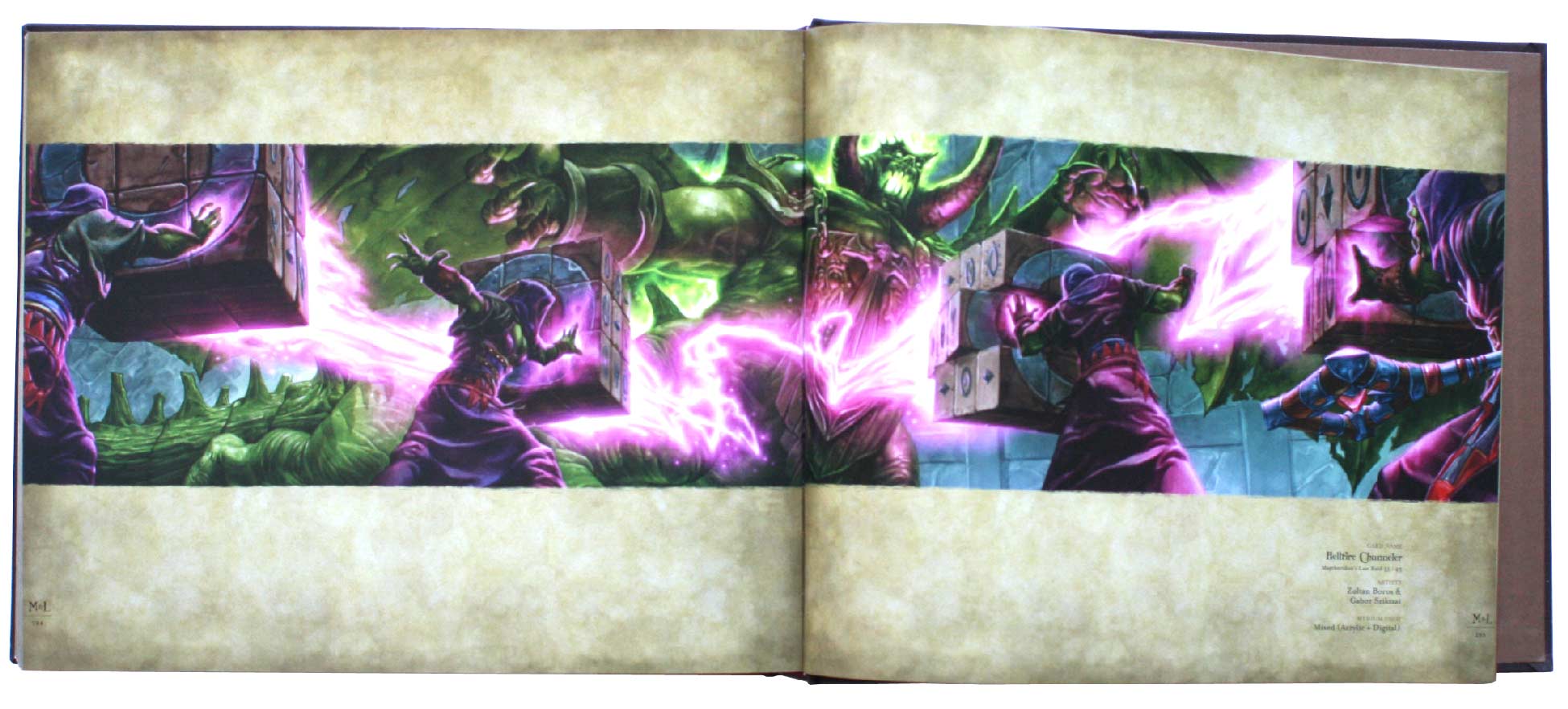 page 284 et 285 de l'art book : The Art of the Trading Card Game (World of Wacraft)