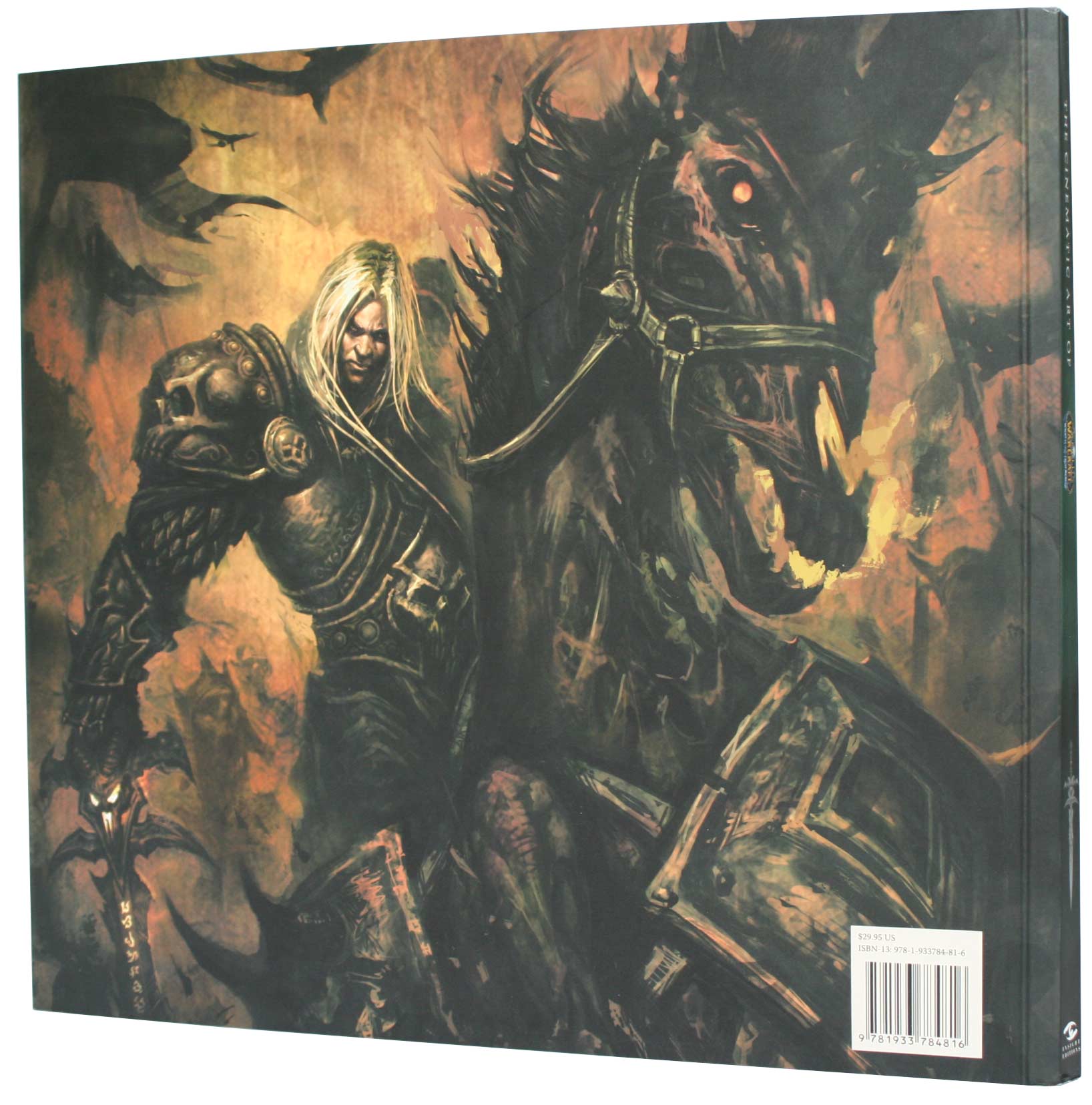 Dos de la couverture de l'art book The Cinematic Art of Warth of the Lich King (World of Warcraft)
