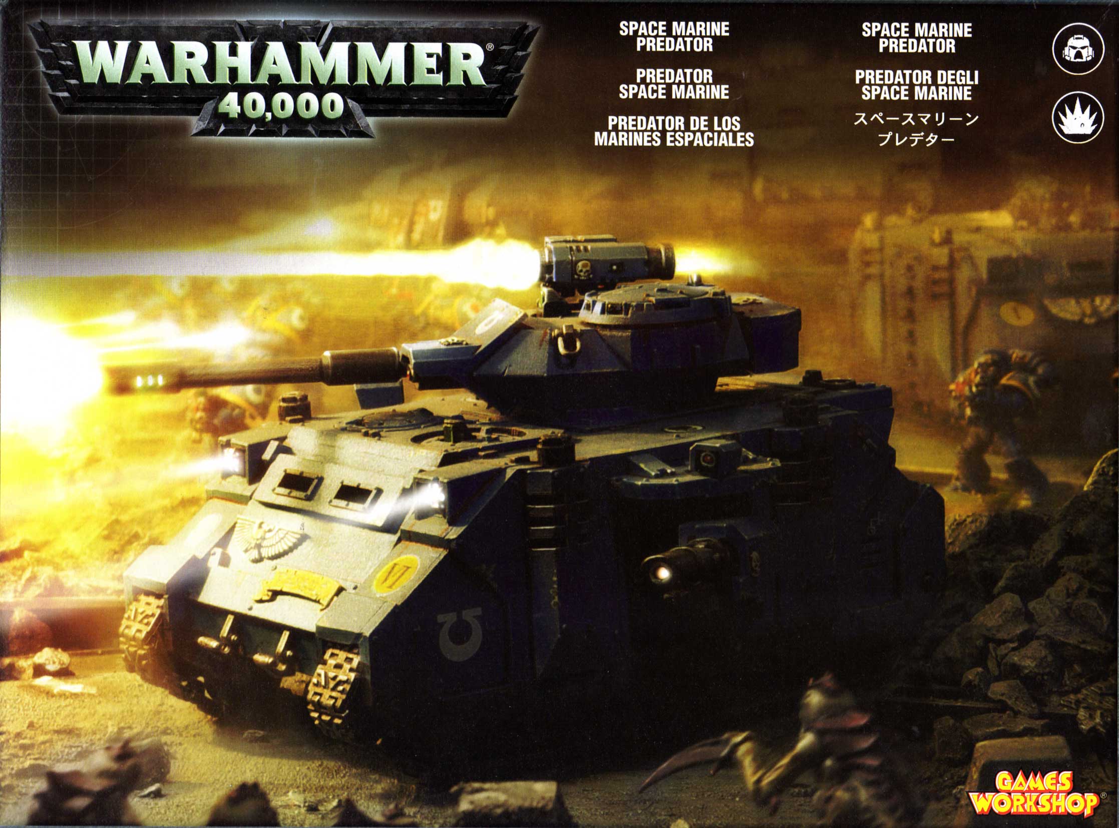 boîte face Tank Predator (Space Marine - Warhammer 40.000)
