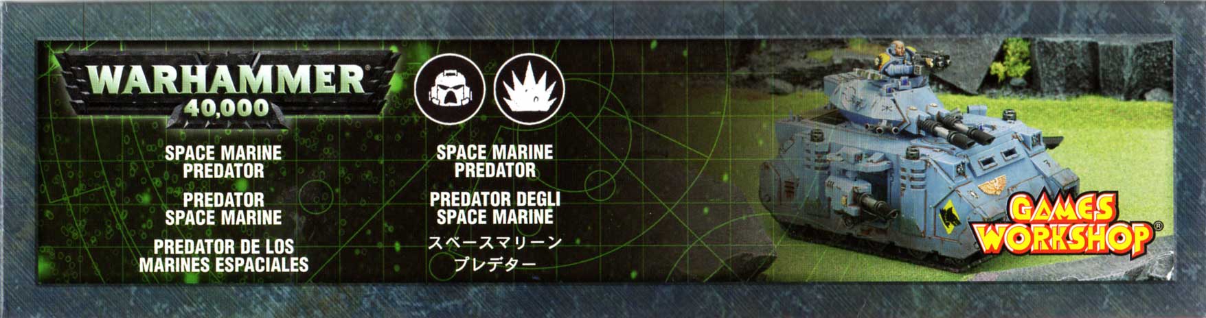 boîte face gauche Tank Predator (Space Marine - Warhammer 40.000)