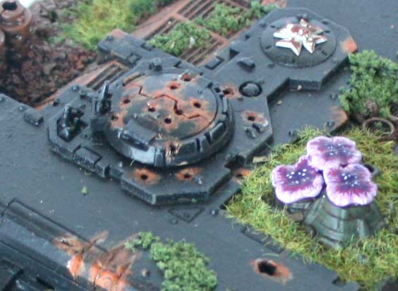 Diorama Black Templar (épave de Land Raider) Warhammer 40K