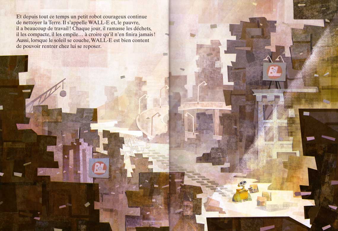 Wall-E (livre pour enfant Hachette 2008) page 4 et 5