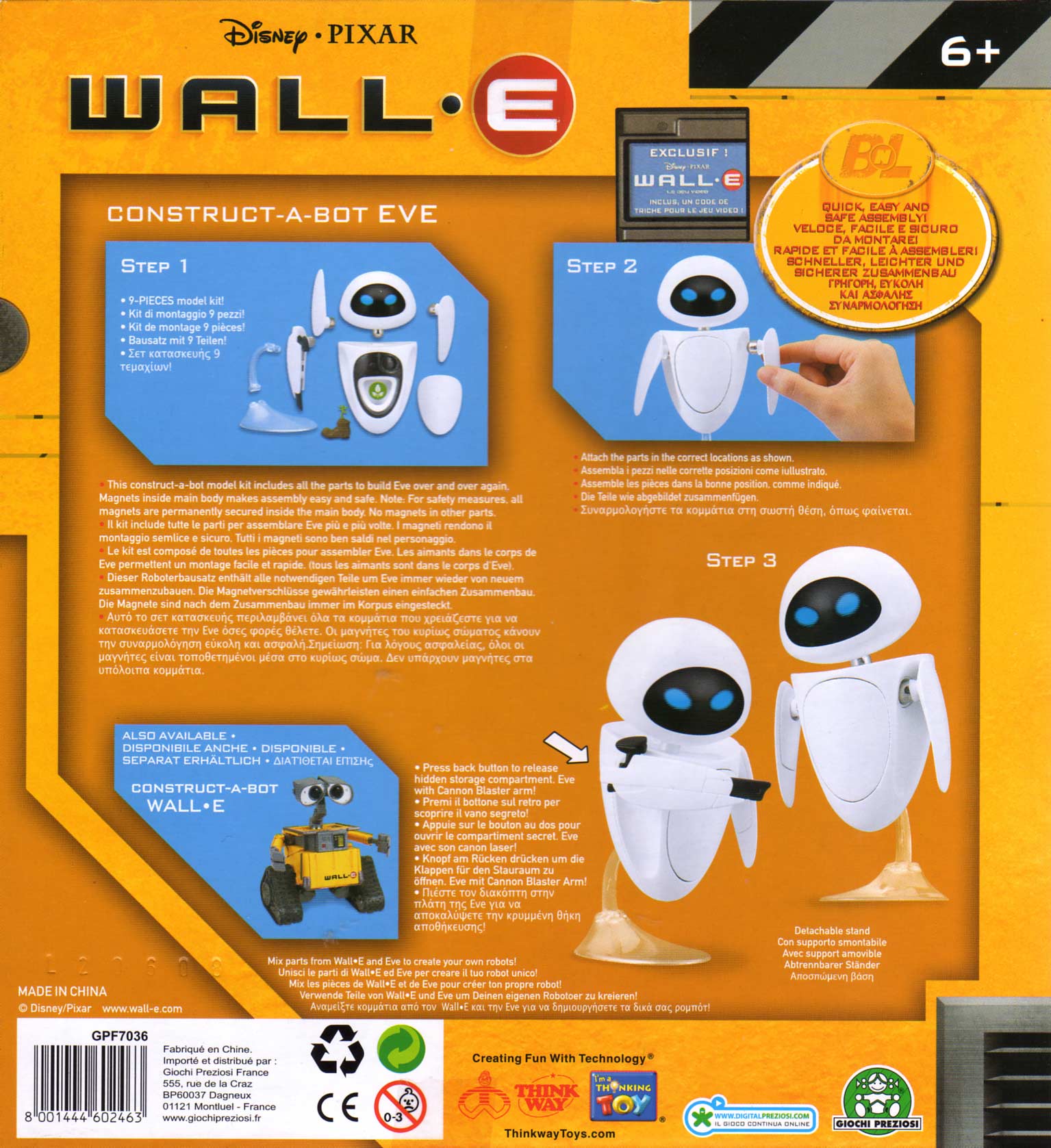 EVE Construct-a-Bot (Wall-E 2008) boite dos