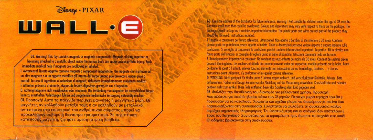 EVE Construct-a-Bot (Wall-E 2008) boite dessous