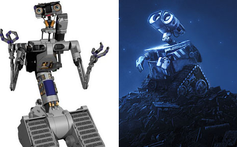 Wall-E a un air de famille très net avec le robot N°5 du film Short Circuit