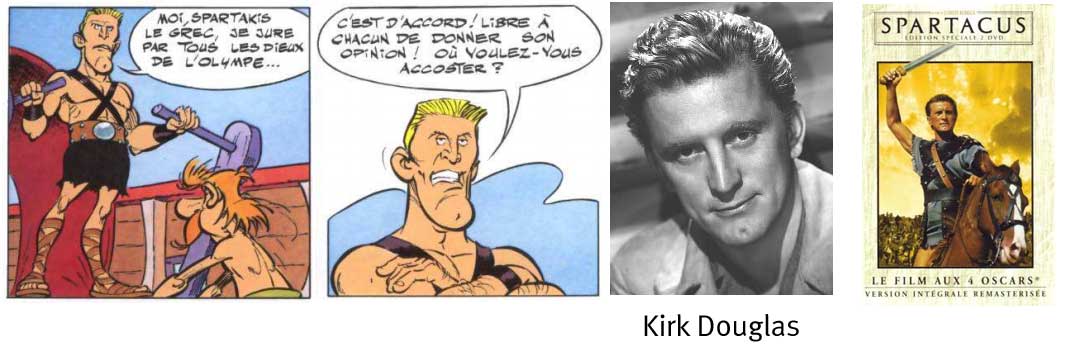 Caricature de Kirk Douglas