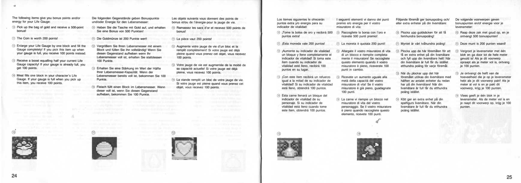 Astérix Jeux Master System Notice page 24-25
