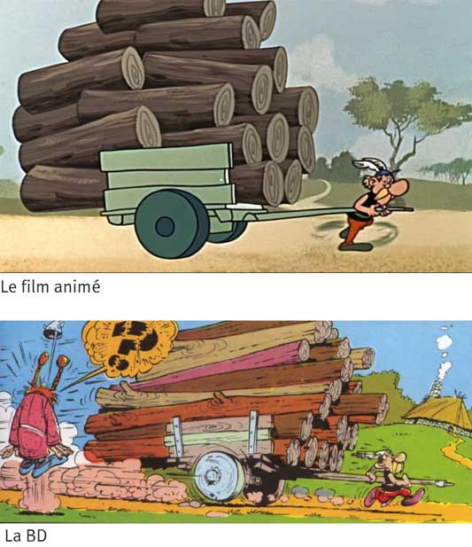 Astérix le Gaulois film animé comparé à la BD