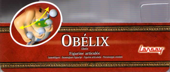 Figurine Lansay : Obélix (2008) bras articulé sur ressort