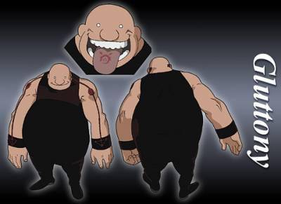 Model Sheet Gluttony (homonculus) - Fullmetal Alchemist