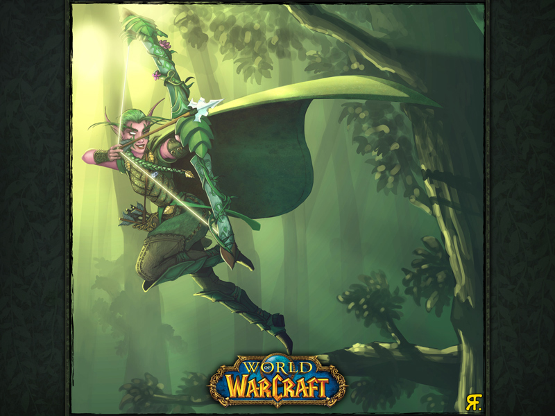 Fond d'écran Elfe de la nuit ( World of Warcraft)