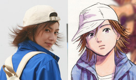 Image de Kanna Endo d'Urasawa et de l'actrice qui la joue dans le film