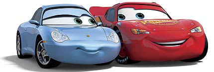 Flash et Sally (Pixar - Cars)